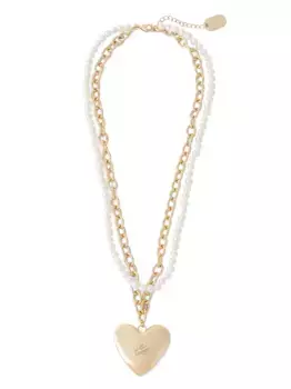 Жемчужное колье Autograph Heart KARL LAGERFELD, золотой