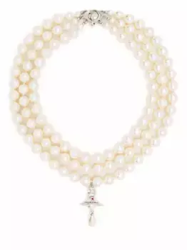 Жемчужное колье-чокер Vivienne Westwood, белый