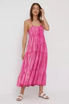 ЖЕМЧУЖНОЕ платье из хлопка Pepe Jeans, фиолетовый