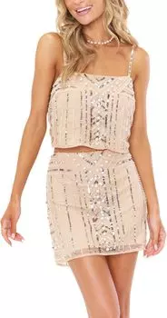 Жемчужный топ Show Me Your Mumu, цвет White Pearl Sequins