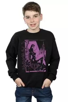 Женщина-кошка из Лиги справедливости голосует за свитшот с Бэтменом DC Comics, черный