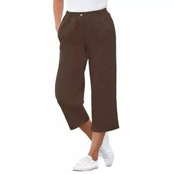 Женщина в женских 7-дневных джинсовых капри больших размеров Woman Within, цвет Chocolate