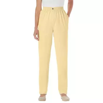 Женщина в женских 7-дневных прямых джинсах больших размеров для высоких Woman Within, цвет Banana