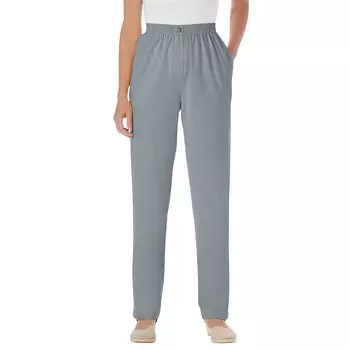 Женщина в женских 7-дневных прямых джинсах больших размеров для высоких Woman Within, цвет Gunmetal