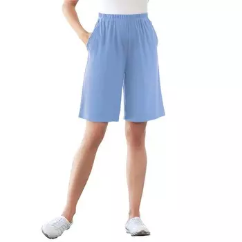 Женщина в женских 7-дневных вязаных шортах больших размеров Woman Within, цвет French Blue