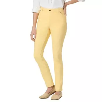 Женщина в женских эластичных узких джинсах больших размеров Woman Within, цвет Banana