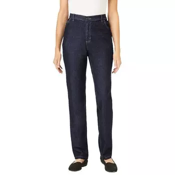 Женщина в женских джинсах больших размеров с идеальной хлопчатобумажной резинкой на спине Woman Within, цвет Indigo