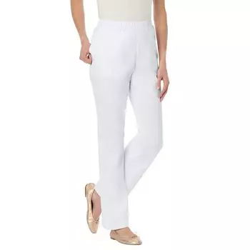 Женщина в женских джинсах Bootcut Fineline больших размеров Woman Within, белый