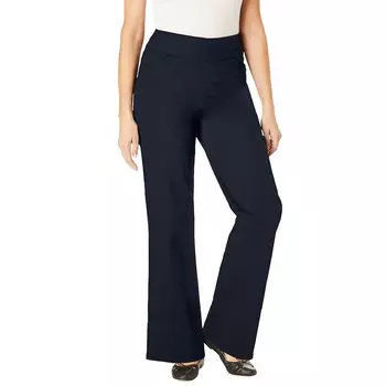 Женщина в женских джинсовых джинсах гибкого кроя больших размеров с широкими штанинами Woman Within, черный