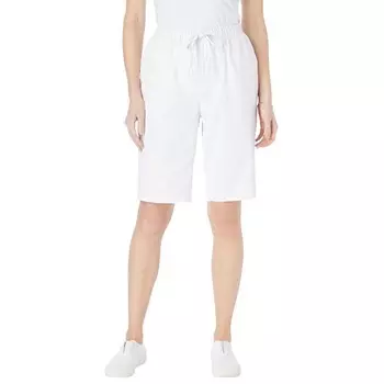 Женщина в женских джинсовых шортах больших размеров на шнурке Woman Within, белый