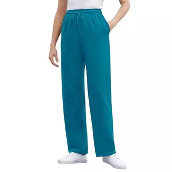 Женщина в женских флисовых спортивных штанах больших размеров высокого качества Woman Within, цвет Deep Teal