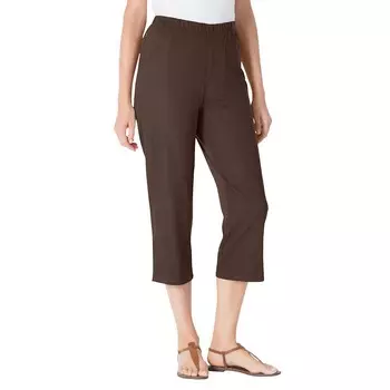 Женщина в женских капри больших размеров Fineline Jean Woman Within, цвет Chocolate