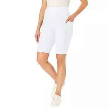 Женщина в женских карманных велосипедных шортах больших размеров Woman Within, белый