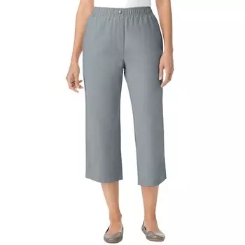 Женщина в женских миниатюрных 7-дневных джинсовых капри больших размеров Woman Within, цвет Gunmetal