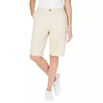 Женщина в женских шортах с свободной талией больших размеров Woman Within, цвет Natural Khaki