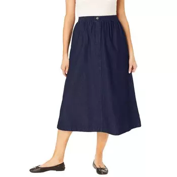 Женщина в женской 7-дневной юбке размера плюс Woman Within, цвет Indigo