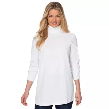 Женщина в женской идеальной водолазке с длинными рукавами больших размеров Woman Within, белый