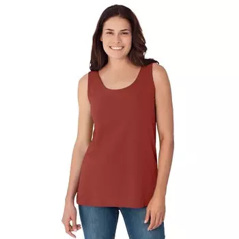 Женщина в женской майке больших размеров с круглым вырезом Woman Within, цвет Red Ochre