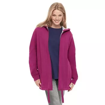 Женщина в женской толстовке на флисовой подкладке с термоподкладкой больших размеров Woman Within, цвет Raspberry