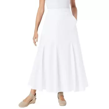 Женщина в женской трикотажной юбке больших размеров Woman Within, белый