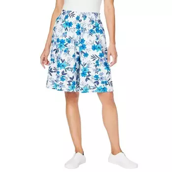 Женщина в женской юбке с разрезом больших размеров Woman Within, цвет Blue Blossom