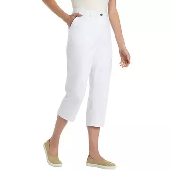 Женщина в женском чиносе-капри больших размеров с миниатюрной свободной талией Woman Within, белый