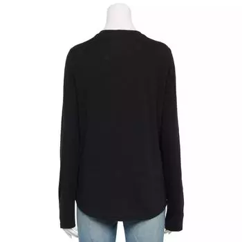 Женская адаптивная повседневная рубашка с круглым вырезом и длинными рукавами Sonoma Goods For Life Sonoma Goods For Life, белый