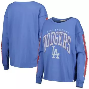 Женская эффектная футболка с длинным рукавом Royal Los Angeles Dodgers '47