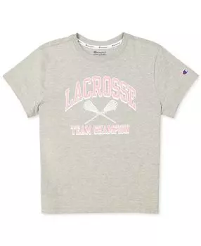 Женская активная университетская спортивная классическая футболка с короткими рукавами Champion