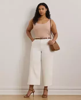 Женская эластичная хлопковая майка больших размеров Lauren Ralph Lauren, цвет Rosa