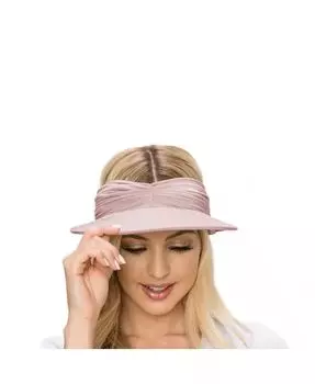 Женская эластичная повязка на голову со сборками, шляпа с солнцезащитным козырьком Haute Edition, розовый