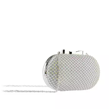 Женская элегантная серебряная сумка Tendenz