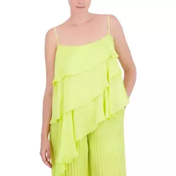Женская асимметричная многослойная блузка BCBGMAXAZRIA, желтый