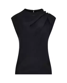 Женская атласная блузка без рукавов Marciano by Guess, черный