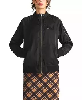 Женская атласная куртка-бомбер Members Only, черный