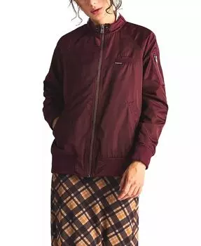 Женская атласная куртка-бомбер Members Only, красный