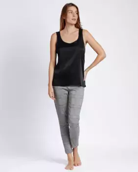 Женская атласная майка Admas, черный