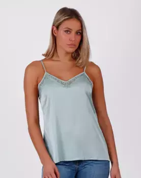 Женская атласная майка Admas, цвет Verde Agua