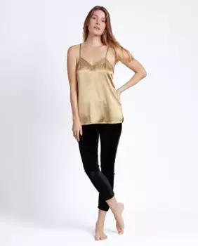 Женская атласная майка Admas, кремовый