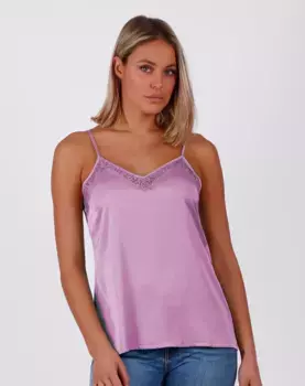Женская атласная майка Admas, сиреневый
