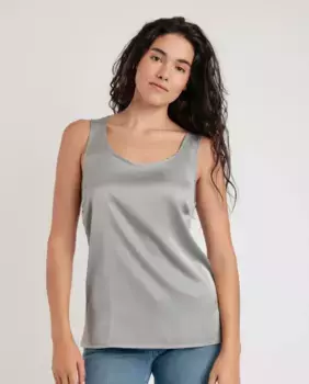 Женская атласная майка Admas, светло-серый