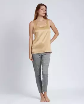 Женская атласная майка Admas, золото