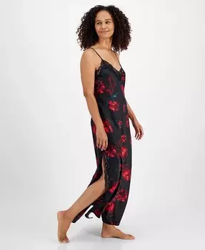 Женская атласная ночная рубашка с цветочным принтом I.N.C. International Concepts, розовый