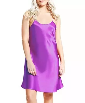 Женская атласная сорочка без рукавов Marina Lux iCollection, фиолетовый