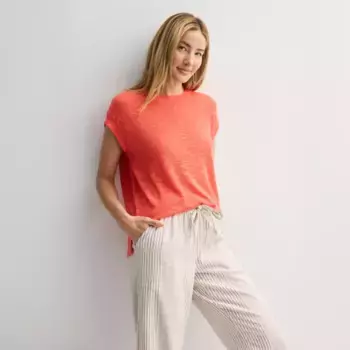 Женская ажурная майка-мускулистка Sonoma Goods For Life, цвет blissful