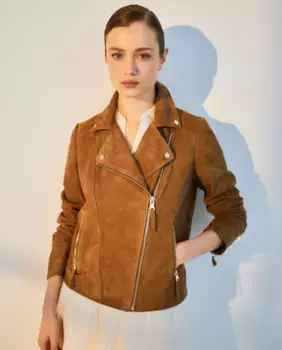 Женская байкерская куртка Woman El Corte Ingls, цвет Toffee