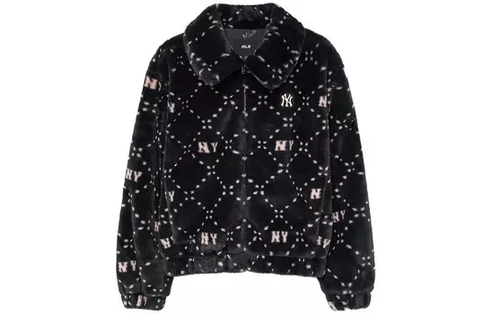 Женская бархатная куртка New York Yankees черного цвета Mlb