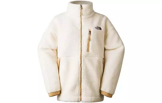Женская бархатная куртка Nuptse белого цвета The North Face