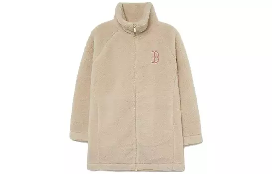 Женская бархатная куртка Varsity Series Boston Red Sox светло-бежевого цвета Mlb
