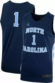 Женская баскетбольная майка Jordan North Carolina Tar Heels #1 Carolina Blue Replica